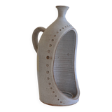 Ceramic stoneware candle holder from the 1970s.