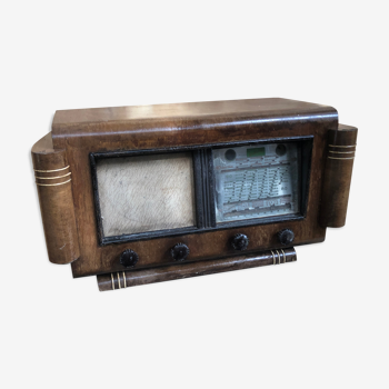 Old Radio TSF SONOLOR Type 6L Wood + Buttons Bakelite Hifi Vintage