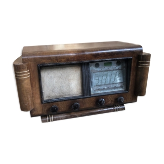 Radio tsf sonolor type 6l bois avec boutons bakélite hifi vintage