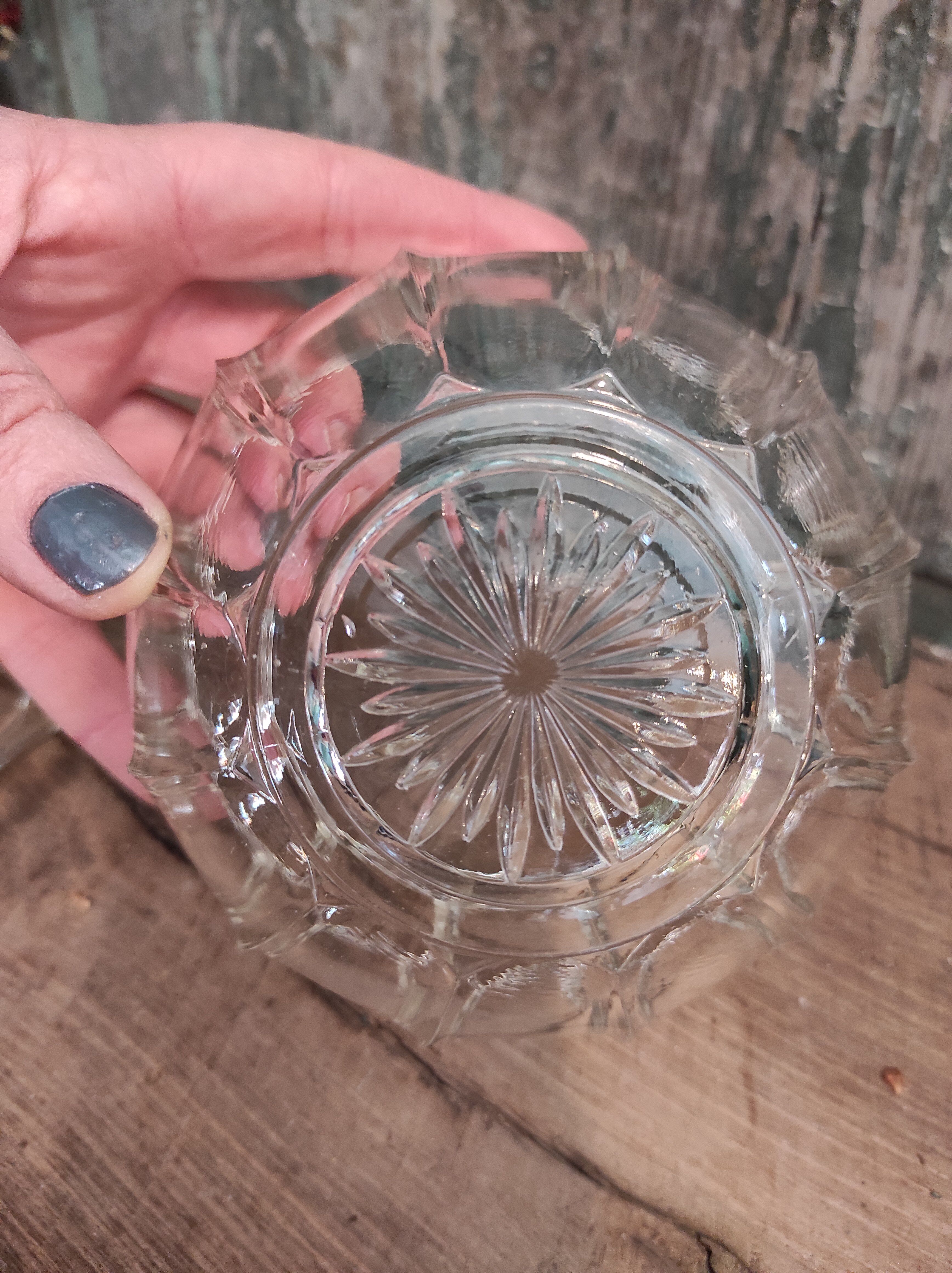 Vintage French glass candy box