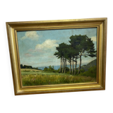 Oil on canvas signed Bovet or Bouét, representing Oulgate
