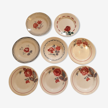 8 assiettes Digoin Sarreguemines et Badonviller