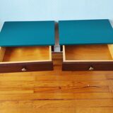 Paire de tables chevet vintage
