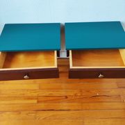 Paire de tables chevet vintage