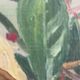 Antique original flower oil painting, yellow roses still life art