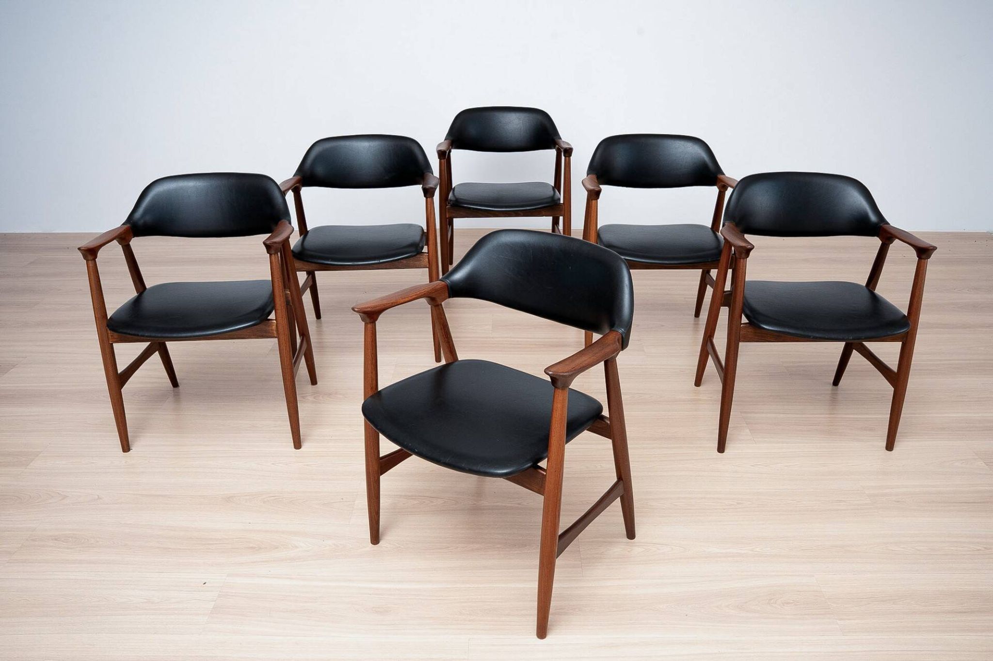 1960s Mid-Century Dining Set, 6 Carlton Armchairs by Låte Møbelfabrikk & Ex