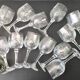 Set of 12 cut crystal wine glasses