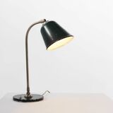 Lampe de bureau industrielle vintage en métal, France vers 1920