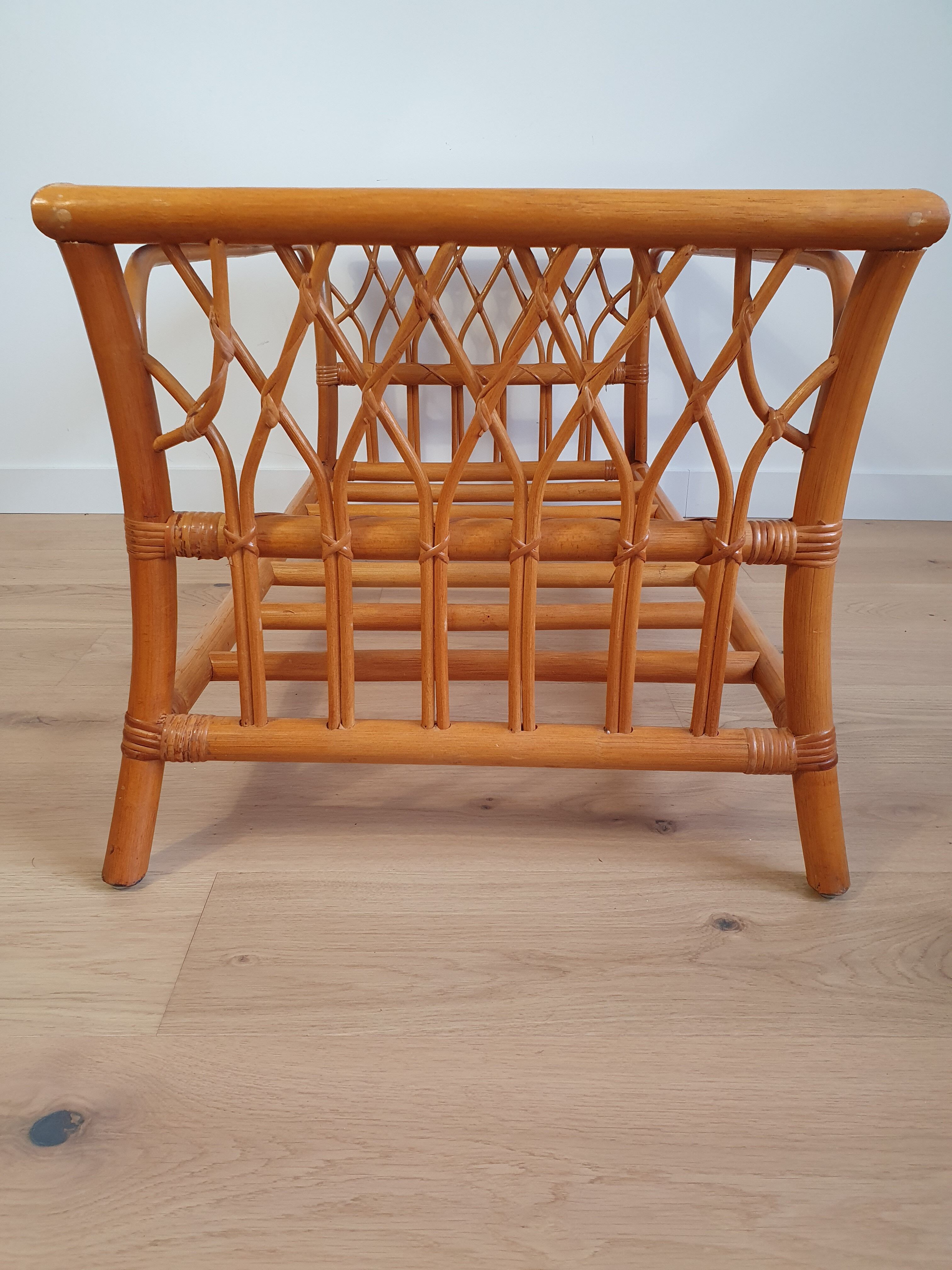 Vintage rattan coffee table
