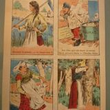 Lot de 10 planches d'imageries d'Epinal