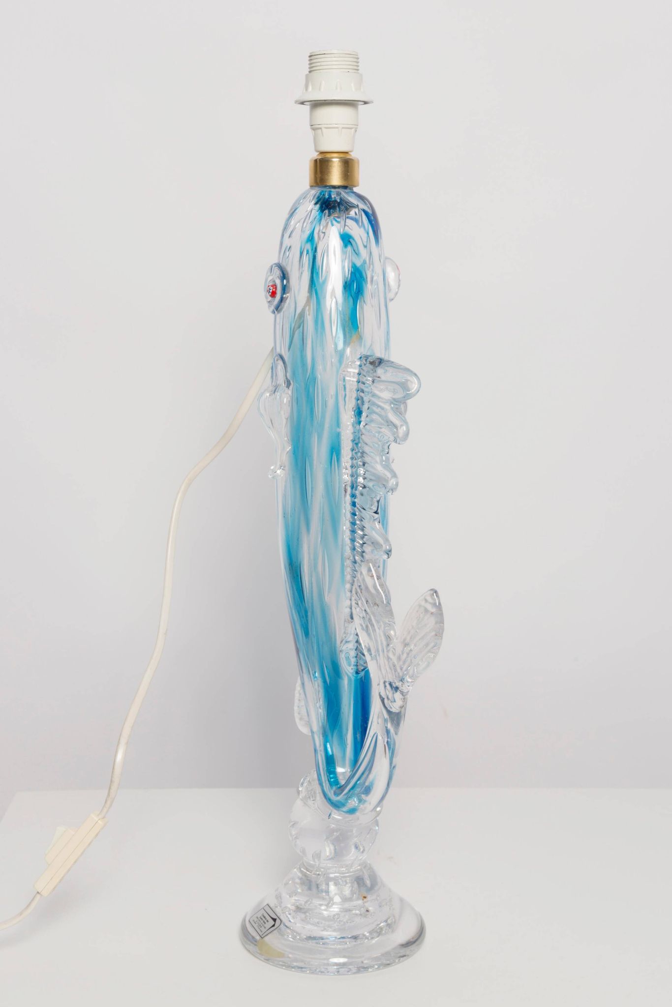 Mid-Century Fish Table Lamp in Glass, France, 1960s
