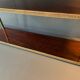 Mahogany and brass wall shelf