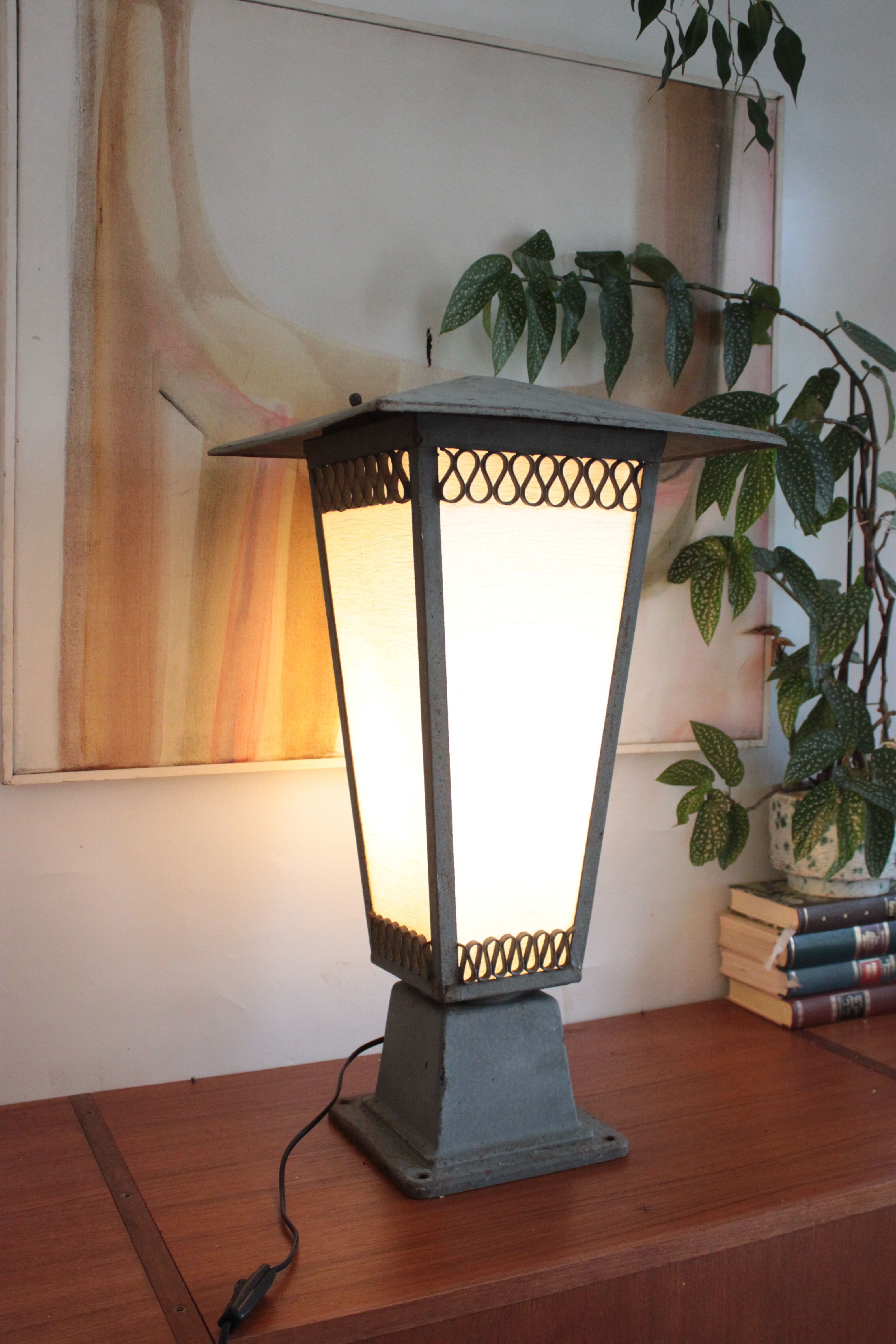 large floor lamp or to pose lantern style 1950, Lunel XXL