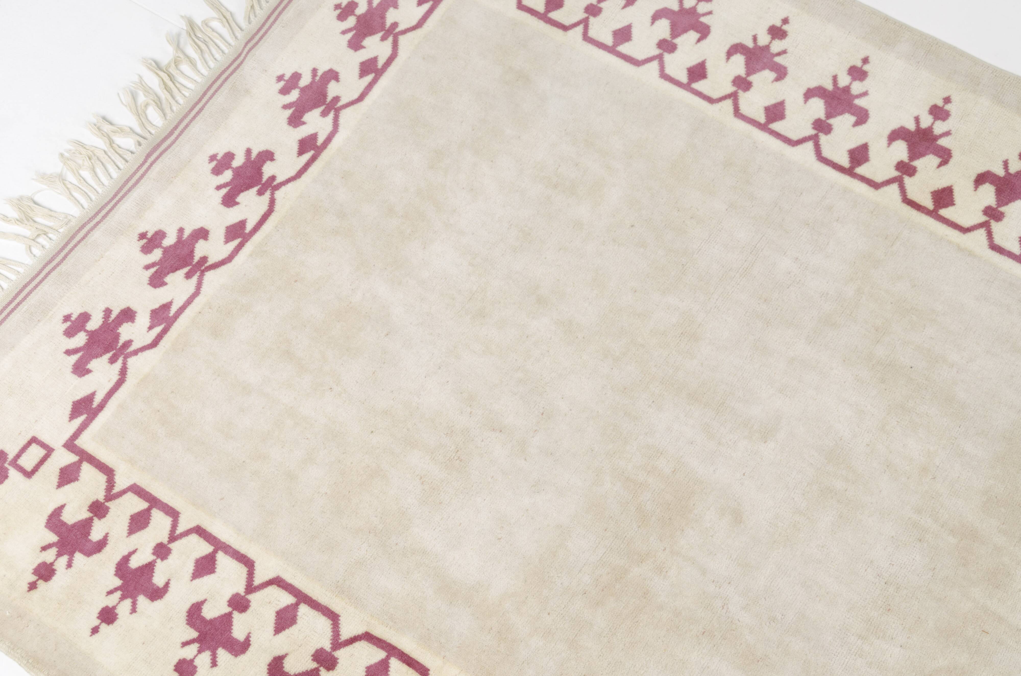 Oushak Handknotted Beige Rug-3600