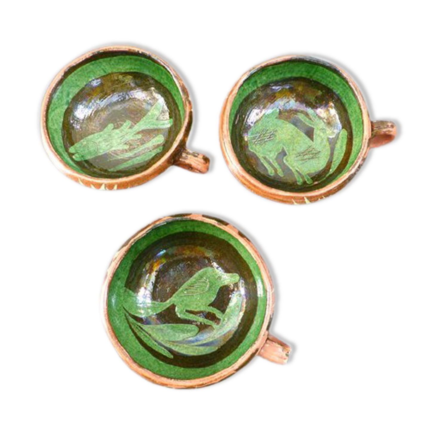 Vintage terracotta cups