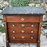 Small empire style mahogany chest of drawers