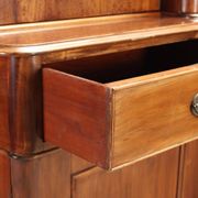 Antique mahogany library with glass and leather, United Kingdom 1800s