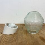 Applique murale en porcelaine blanche vintage, années 1970