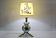 Large mid-century ceramic lamp (97 cm) with floral decoration, 1950s