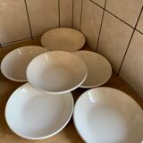 6 assiettes à soupe ancienne de sarreguemine digoin