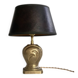 Bronze lamp, 2M fabric cable, sewn lampshade.