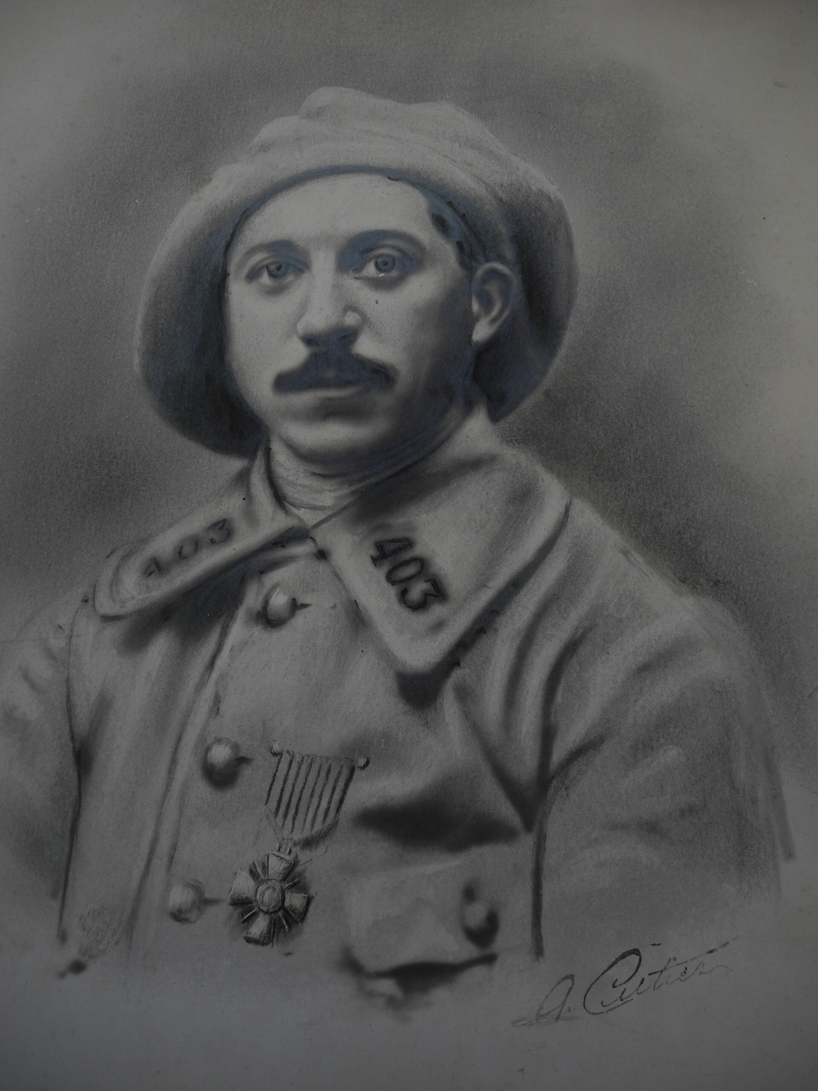 Military portrait photo soldier 403rd ri