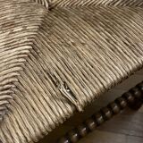 Antique straw-seated chair – French style, 1940s