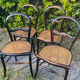 4 chaises bois noirci Napoléon III