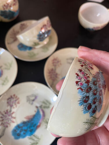 Service à thé en porcelaine japonaise Satsuma