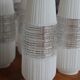 6 vintage tulips in cut glass and opaline glass