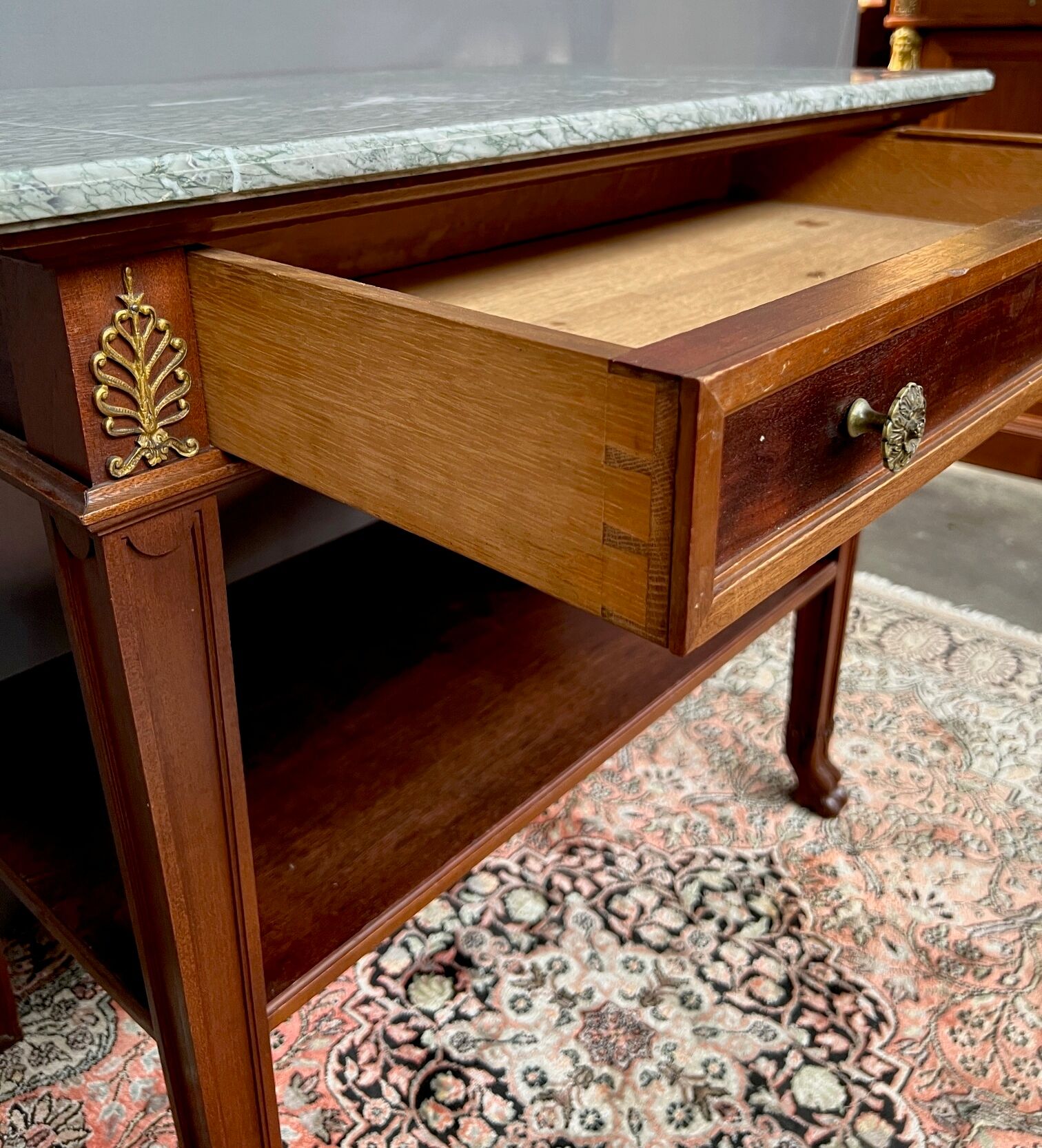 Side table empire style mahogany, 19th century