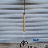 Wrought iron floor lamp and rope