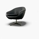 Vintage black armchair / lounge chair / 'Folke Jansson' armchair