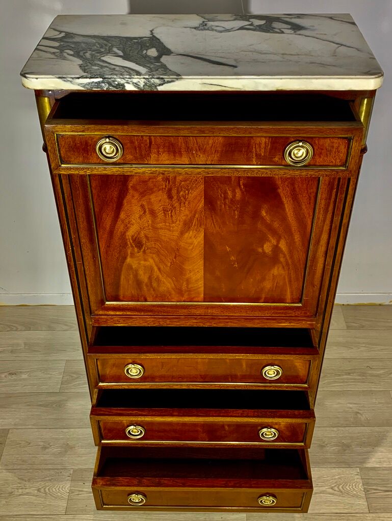SECRETARY of Louis XVI Style, ACAJOU, nineteenth century