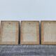 3 old engravings of horses / triptych riders golden frame
