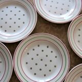 6 assiettes à dessert Lunéville modèle " Yveline"