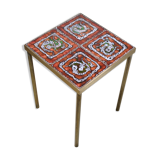 Brass and ceramic side table 1960