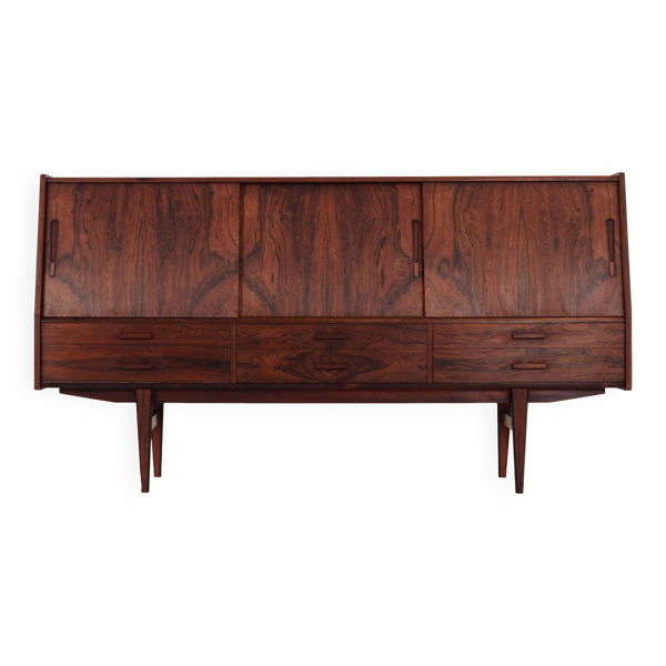 Buffet haut en palissandre, design danois, années 1970, production : Danemark