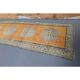 Vintage Turkish Oushak handmade wool cotton orange runner 78x305