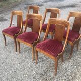 Suite of 6 chairs empire swan collar