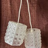 Pair of octagonal pendant lights from the 1970s