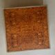 Square coffee table in metal and elm burl in the style of Willy Rizzo, 1970