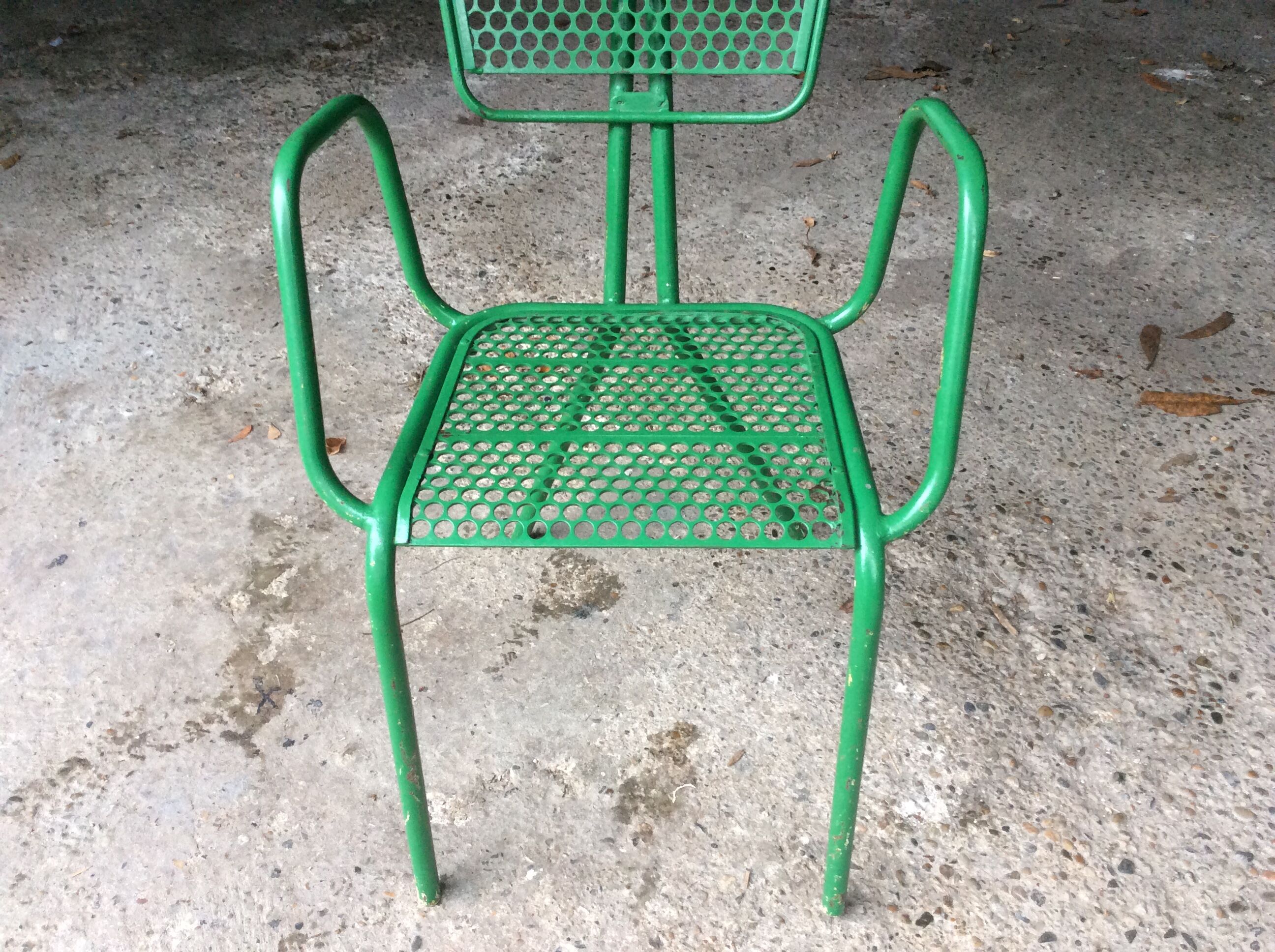 René Malaval 50s hole iron armchair
