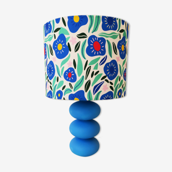 Wavy Lamp & Cornflower Lampshade