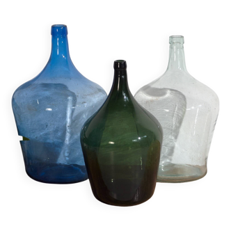 Antique glass cups (c.1920). 3-piece set #4