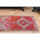 1970s Turkish Oushak Handmade Wool Cotton Red Runner Rug 83x272
