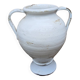 White glazed stoneware jar / pottery