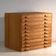 Antique plan cabinet in beech wood – Central Europe, around 1950