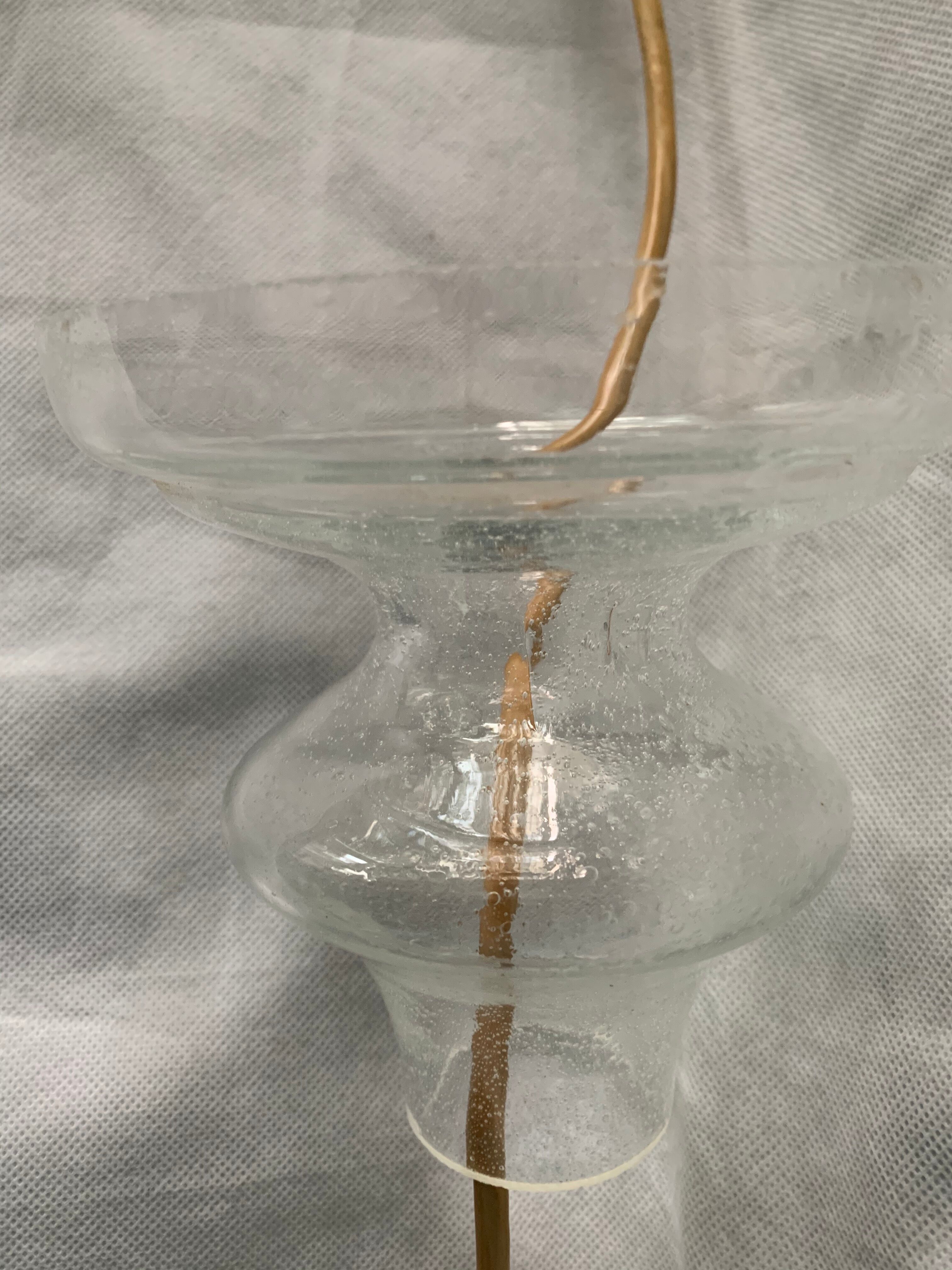 3 suspensions Raak Carthago aluminium and glass 1970