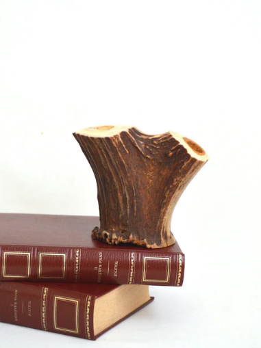 Deer horn vase